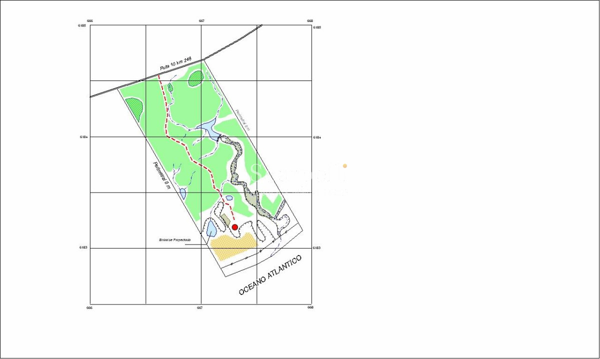 Campo Ref.46797 - Importante Chacra Marítima Proximo Cabo Polonio Uruguay con Playa practicamente privada en casi 1 km. de extensión frente al Océano Atlántico.-