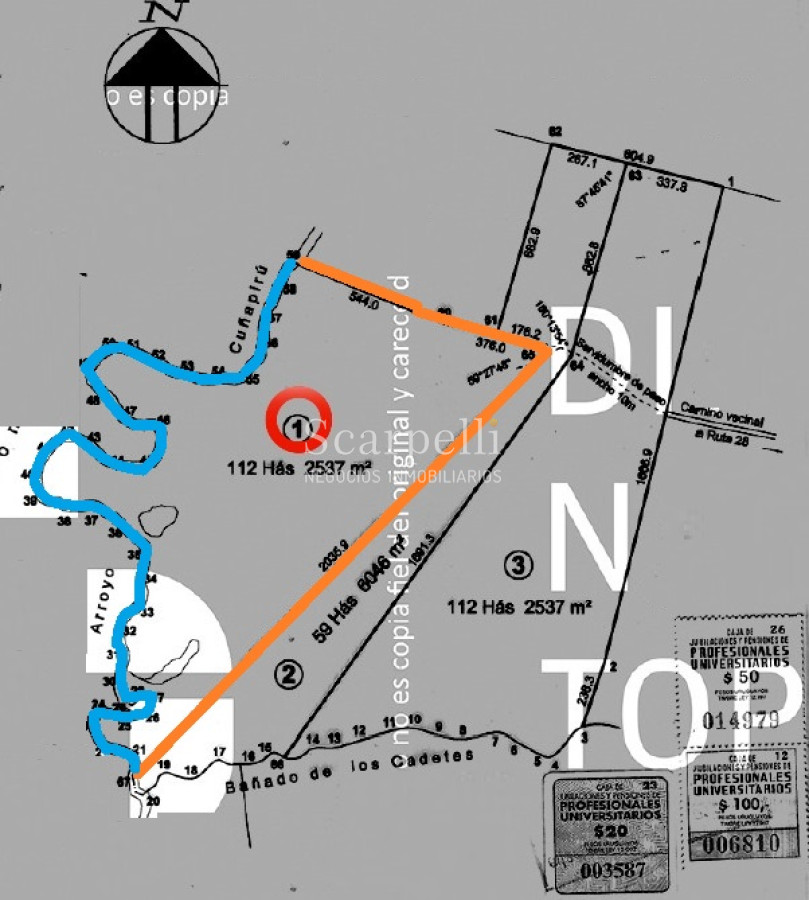Campo Ref.49687 - Rivera: Campo 112 hás con costas al Arroyo Cuñapirú