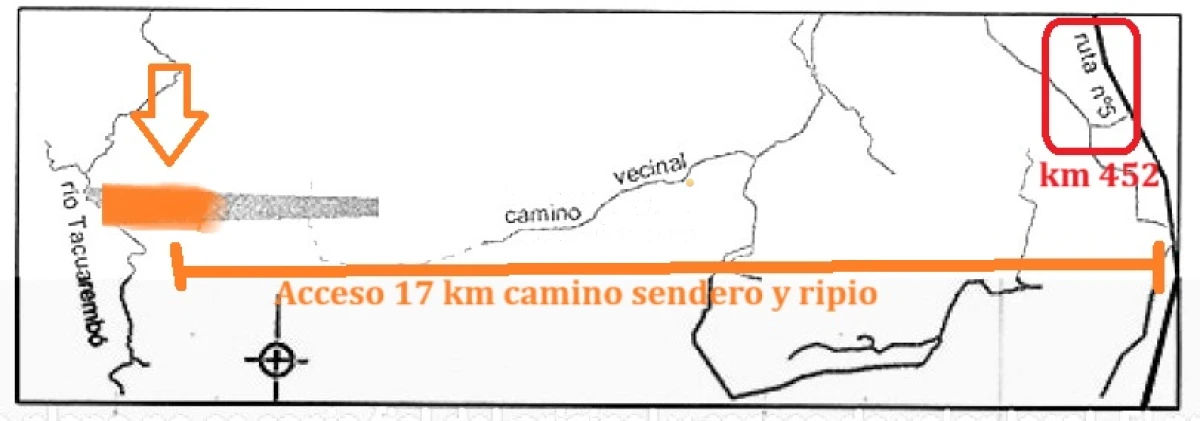 Campo Ref.50474 - VENTA CAMPO RIVERA 86 Hás Costa Rio Tacuarembó Ideal Invernada