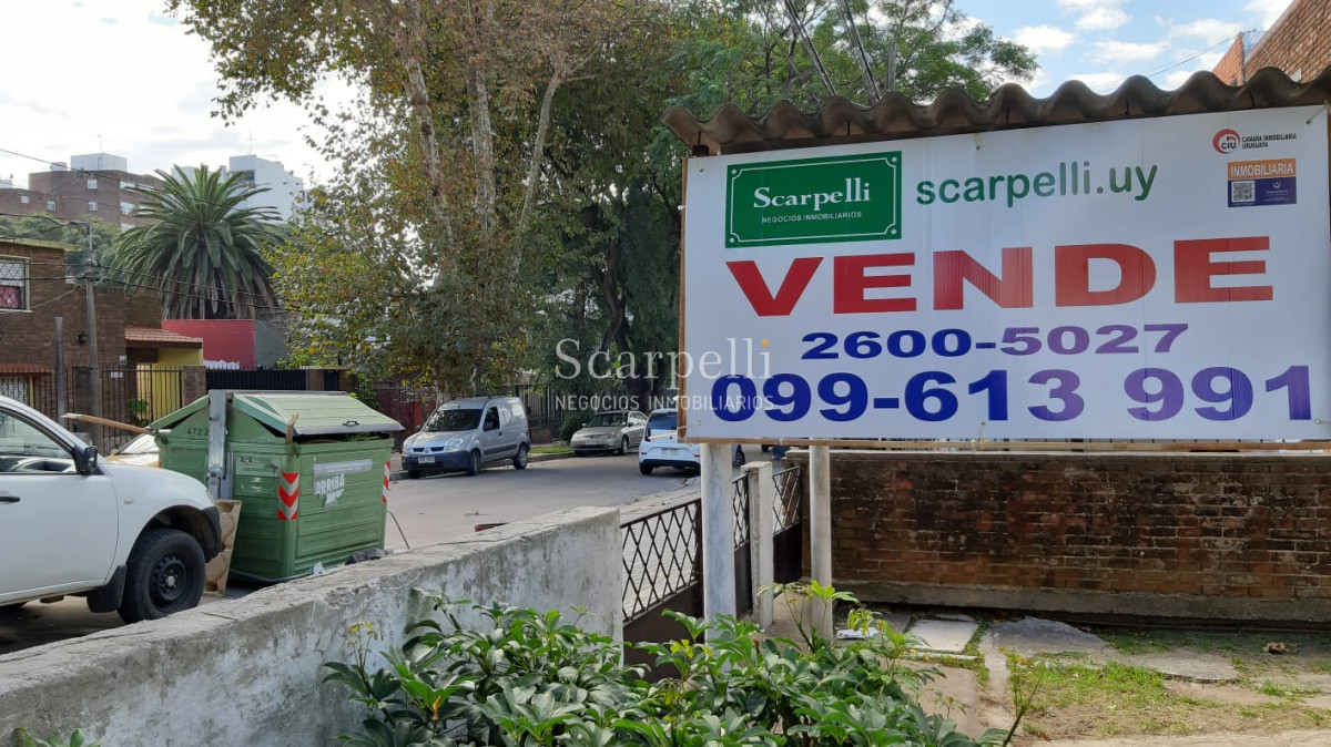 Terreno ID.10324 - Último terreno en Buceo a 100 mts. de la Rambla con construcción muy antigua para demoler  Ideal Apartamentos, Estacionamiento, Propiedad Horizontal etc.