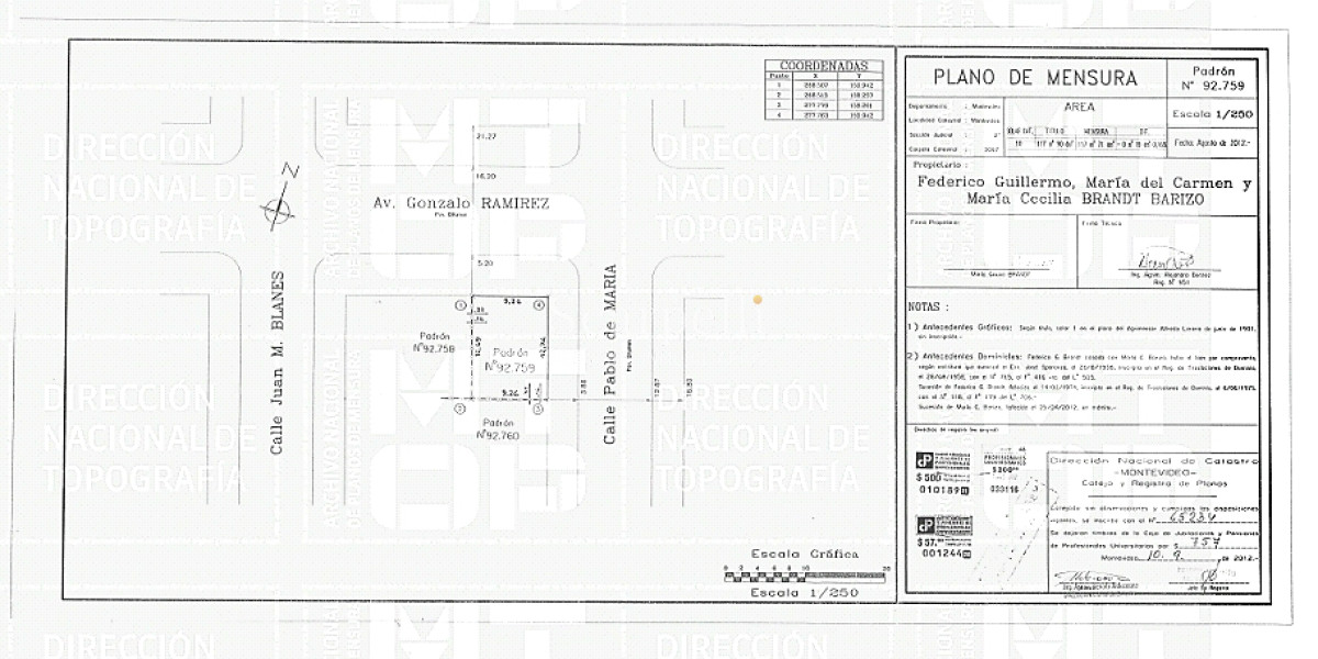 Terreno ID.17574 - Posible Proyecto  de 5 pisos con 14 unidades Inserto en Pujante Zona Universitaria de Montevideo y muy próximo a la Rambla y Parque Hotel Sede Mercosur.