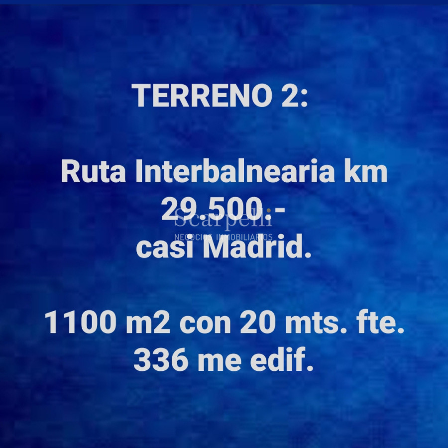 Terreno ID.18272 - 2 Terrenos en El Pinar sobre Ruta Interbalnearia Proximo Autódromo