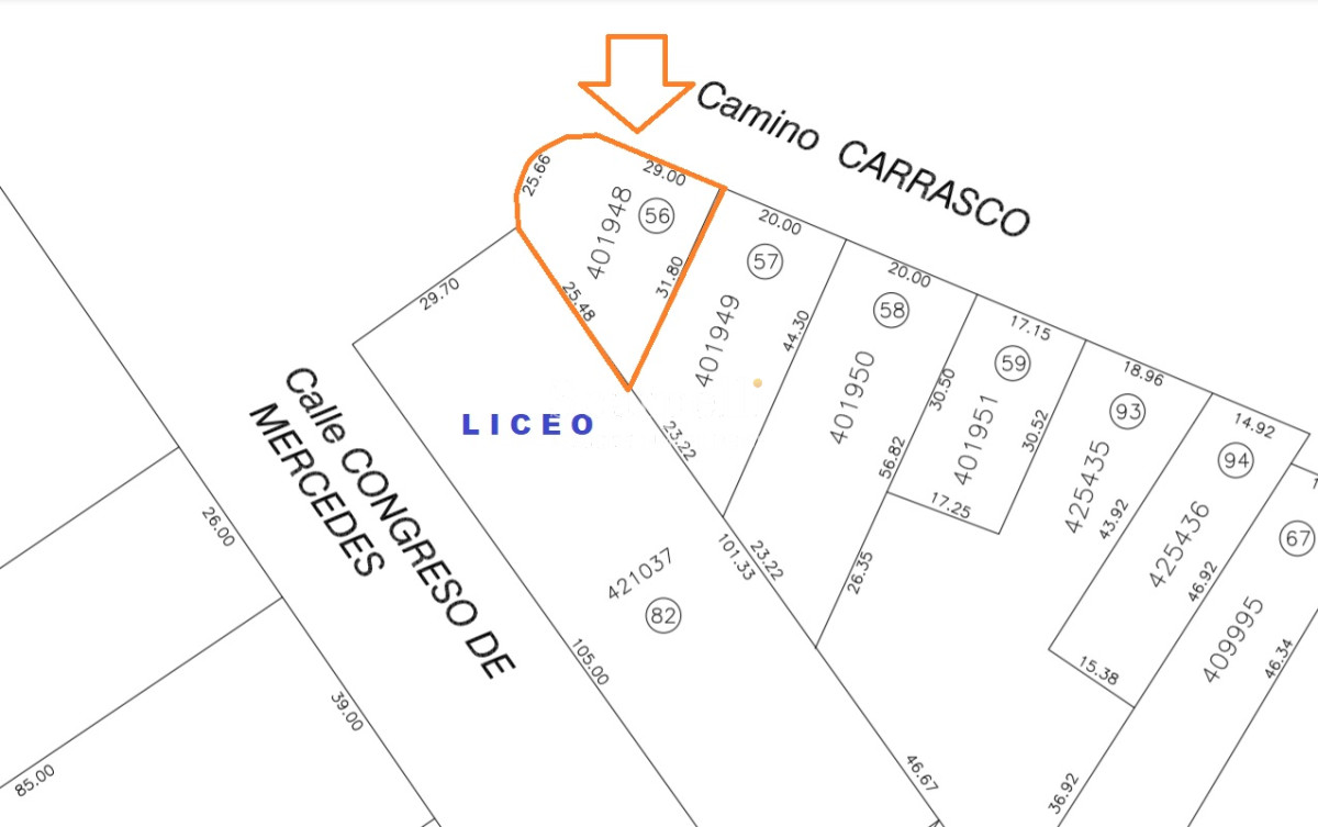 Terreno ID.27400 - Terreno sobre Cno. Carrasco prox. Zum Felde  Ideal Desarrollo Comercial / Industrial.-