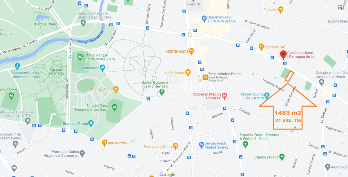 Terreno ID.36264 - Prado: Venta Importante Residencia con gran Terreno sobre Luis Alberto de Herrera muy proximo a Av. Burgues y Av. Millán.-