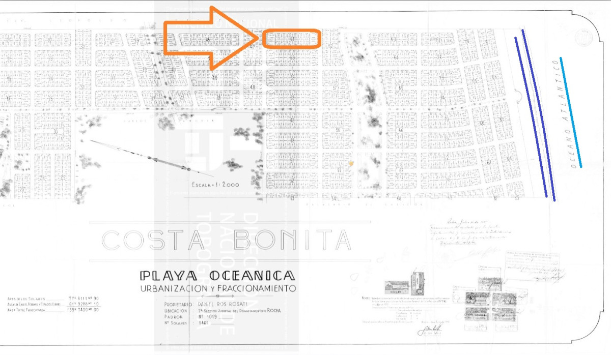 Terreno ID.36390 - Toda una manzana de más de 9000 m2 en Costa Bonita Rocha entre el Océano Atlántico y Laguna Garzón.-