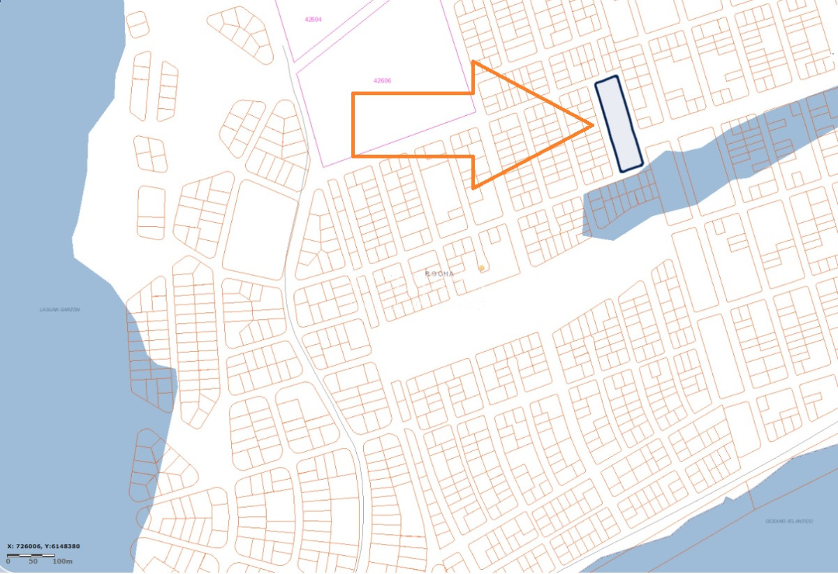 Terreno ID.36390 - Toda una manzana de más de 9000 m2 en Costa Bonita Rocha entre el Océano Atlántico y Laguna Garzón.-