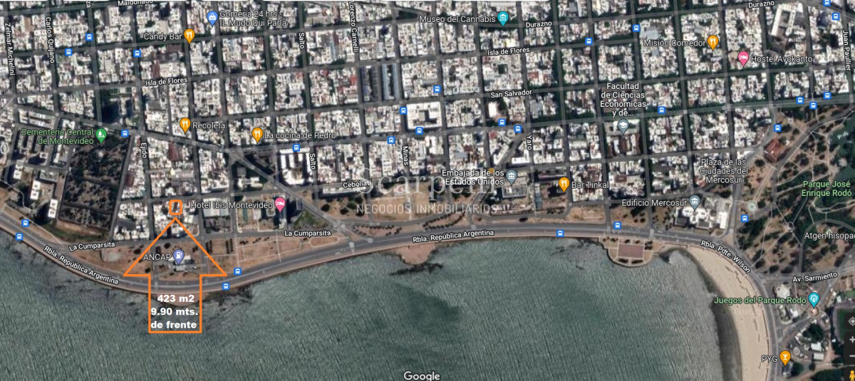 Terreno ID.36721 - BARRIO PALERMO: VENTA TERRENO CON ALTURA PROX. RAMBLA SUR.-