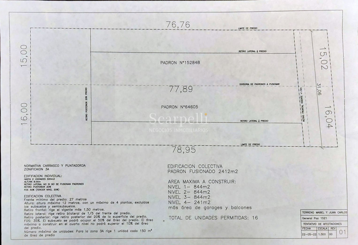 Terreno ID.40097 - Venta 2 Padrones juntos con Altura Centro Comercial Punta Gorda Próximo y Colegio Santa Rita.-