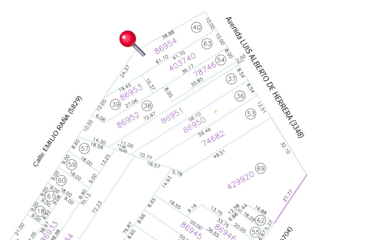 Terreno ID.40244 - TERRENO CON ALTURA APROBADA IMM LUIS ALBERTO DE HERRERA ESQ. EMILIO RAÑA CON IMPORTANTE FRENTE