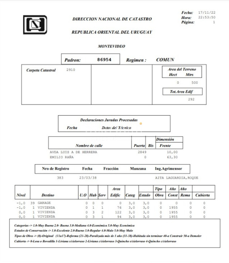 Terreno ID.40244 - TERRENO CON ALTURA APROBADA IMM LUIS ALBERTO DE HERRERA ESQ. EMILIO RAÑA CON IMPORTANTE FRENTE