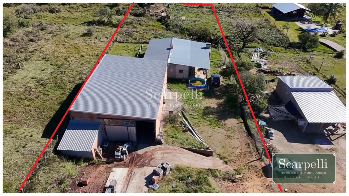 Terreno ID.50625 - Venta Terreno 2100 m2 Villa Sara Rivera Casa y Gran Galpón prox. Piedra Furada