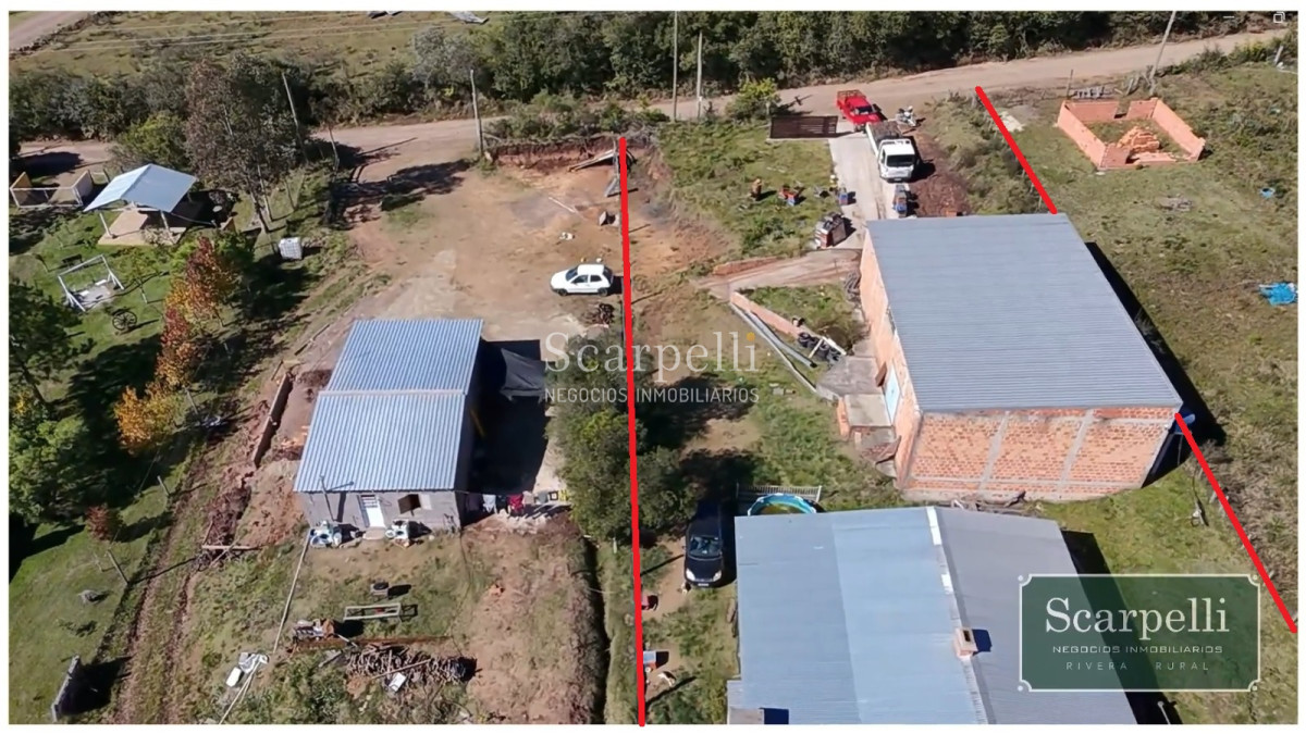 Terreno ID.50625 - Venta Terreno 2100 m2 Villa Sara Rivera Casa y Gran Galpón prox. Piedra Furada