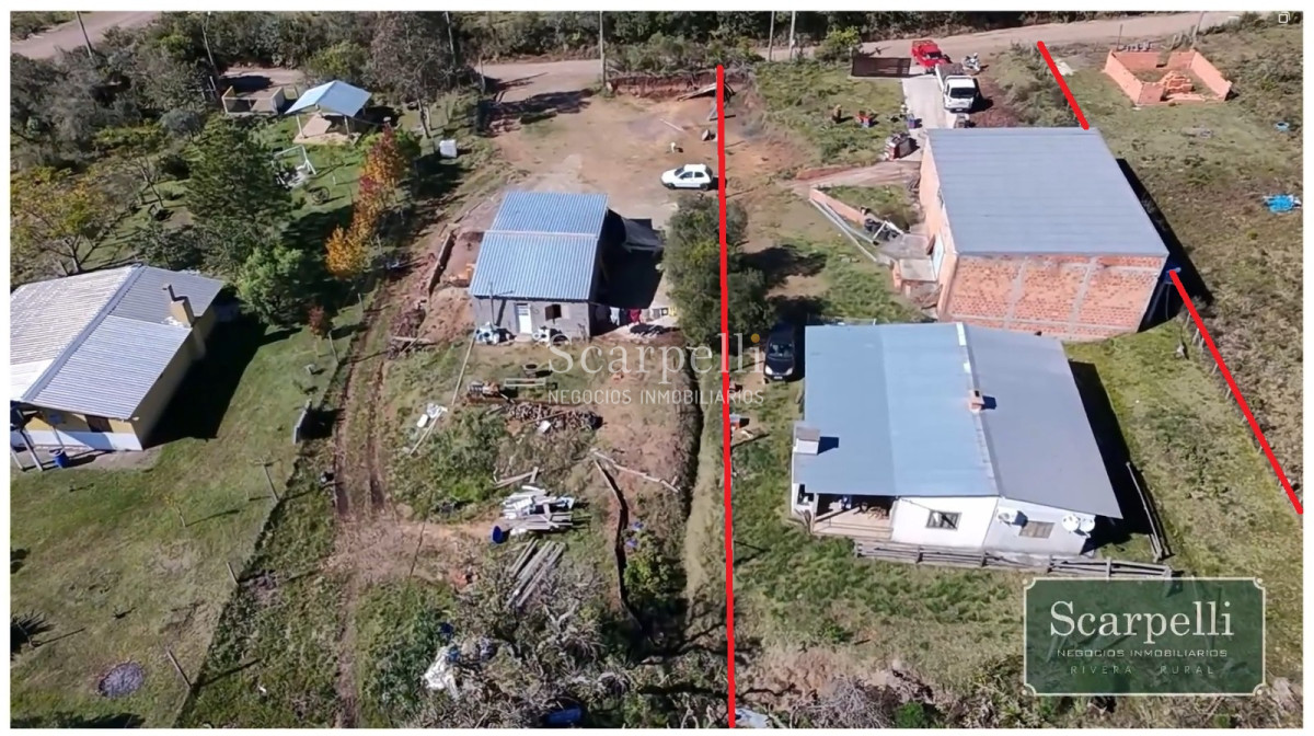 Terreno ID.50625 - Venta Terreno 2100 m2 Villa Sara Rivera Casa y Gran Galpón prox. Piedra Furada
