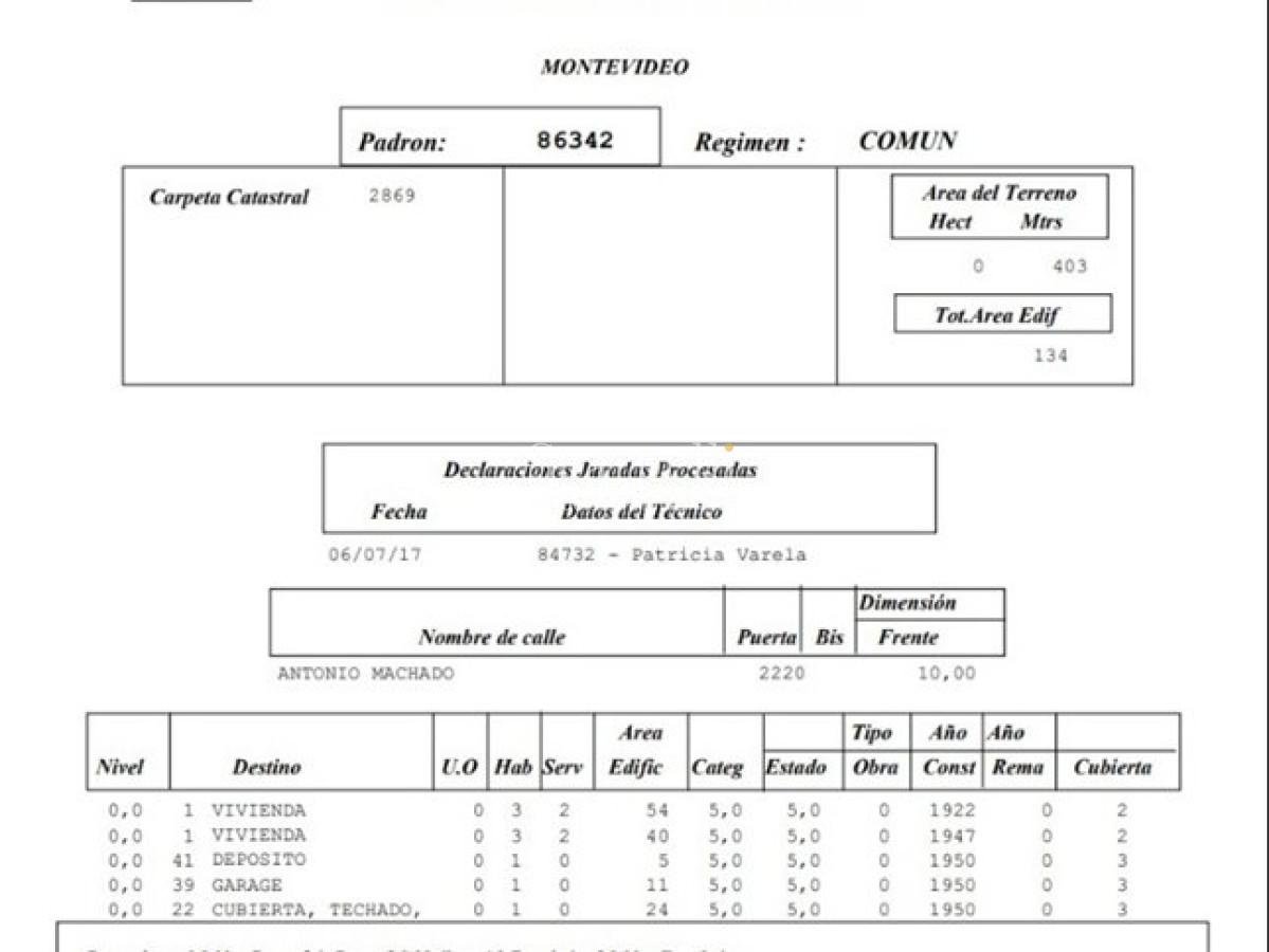 Terreno ID.50 - Venta Terreno La Blanqueada Con Altura  Amparado Bajo Ley V