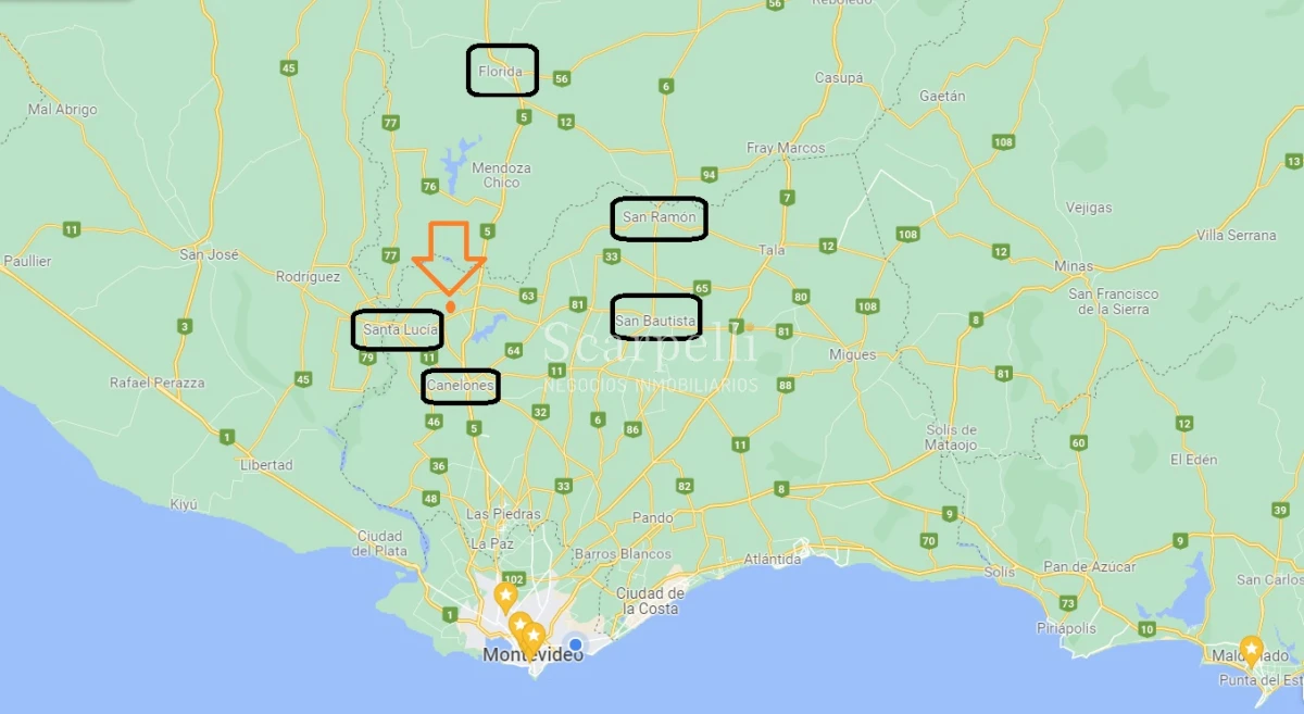 Terreno ID.33844 - VENTA TERRENO DEPARTAMENTO de CANELONES 1 HÁ  388 m2       EMPALME RUTAS Ruta 81 con Ruta 62 .-