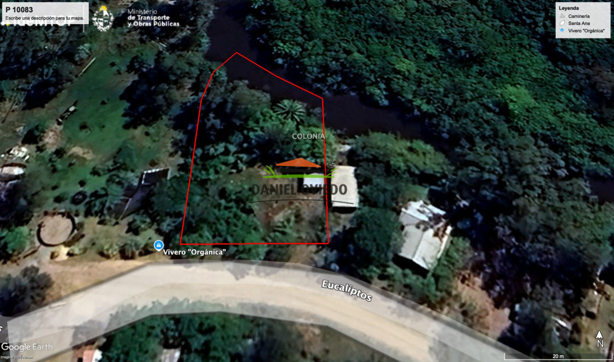 Terreno ID.218 - Gran terreno en venta con costa de arroyo en Santa Ana.