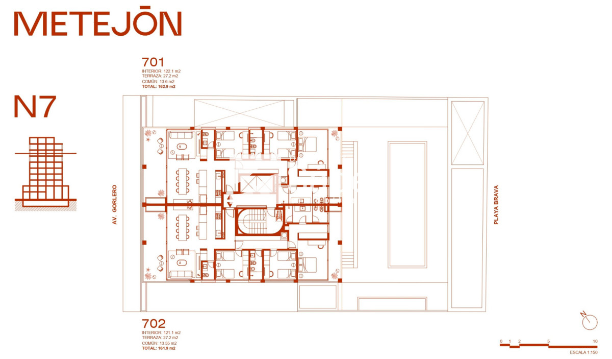 Apartamento ID.4708 - Apto 3 Dorm. con Vista a Playa Mansa y Brava en Península 