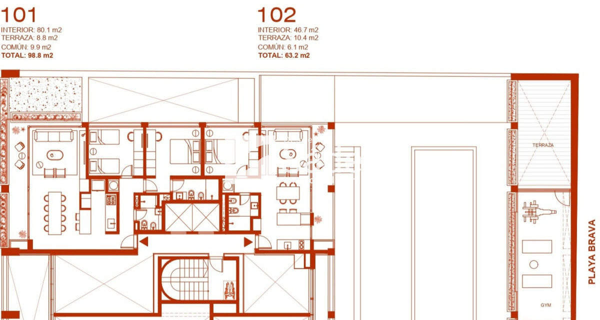 Apartamento ID.4691 - 1 dormitorio con balcón amplio en Península