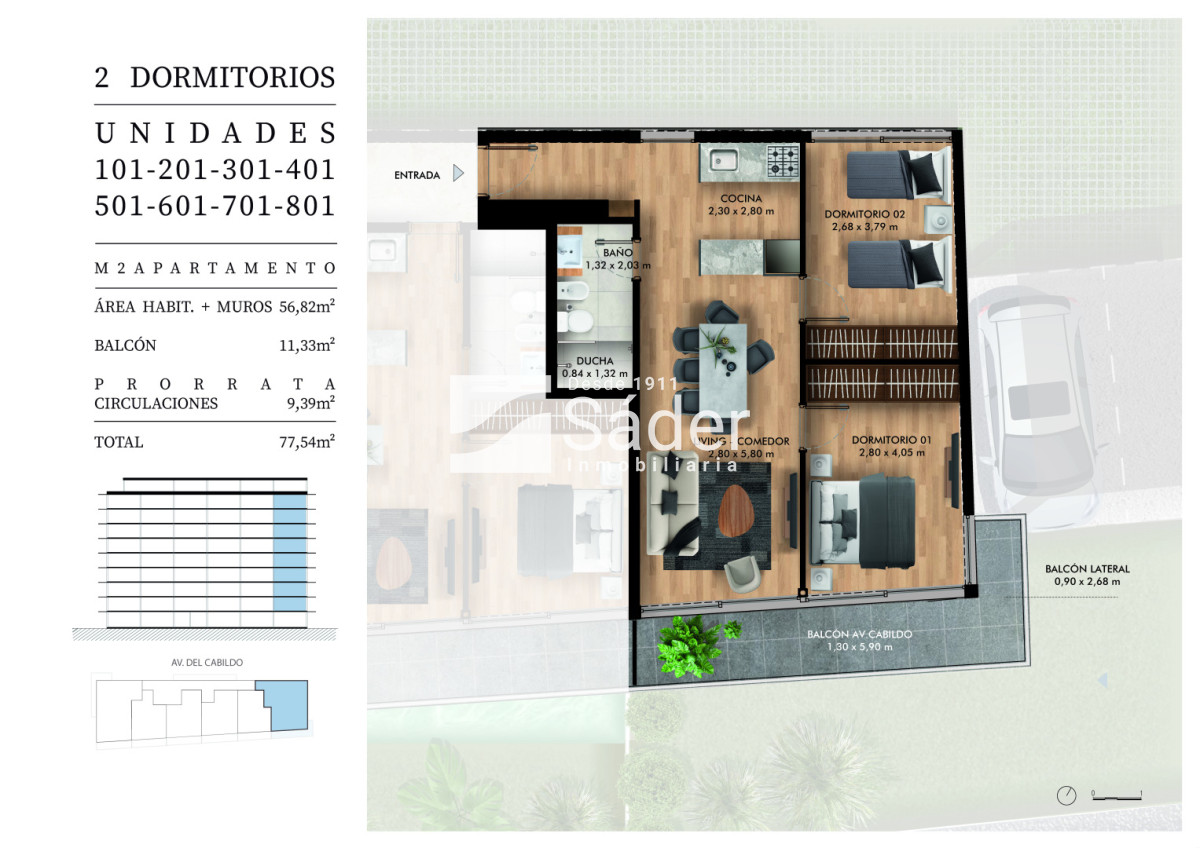 Apartamento ID.4792 - Aptos de 2 Dorm en Pozo. Pda 21 de Playa Mansa a pasos de la terminal.  Vivienda promovida 