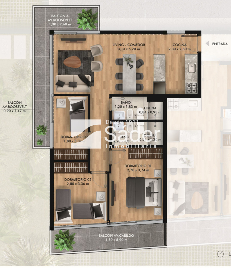 Apartamento ID.4786 - Apto de 3 Dormitorios en Pozo con Balcón Doble. Vivienda promovida