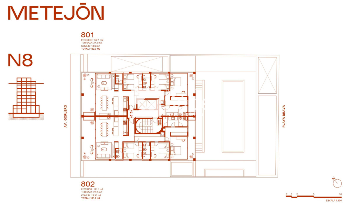 Apartamento ID.4677 - 3 dormitorios con vista al mar en Península 