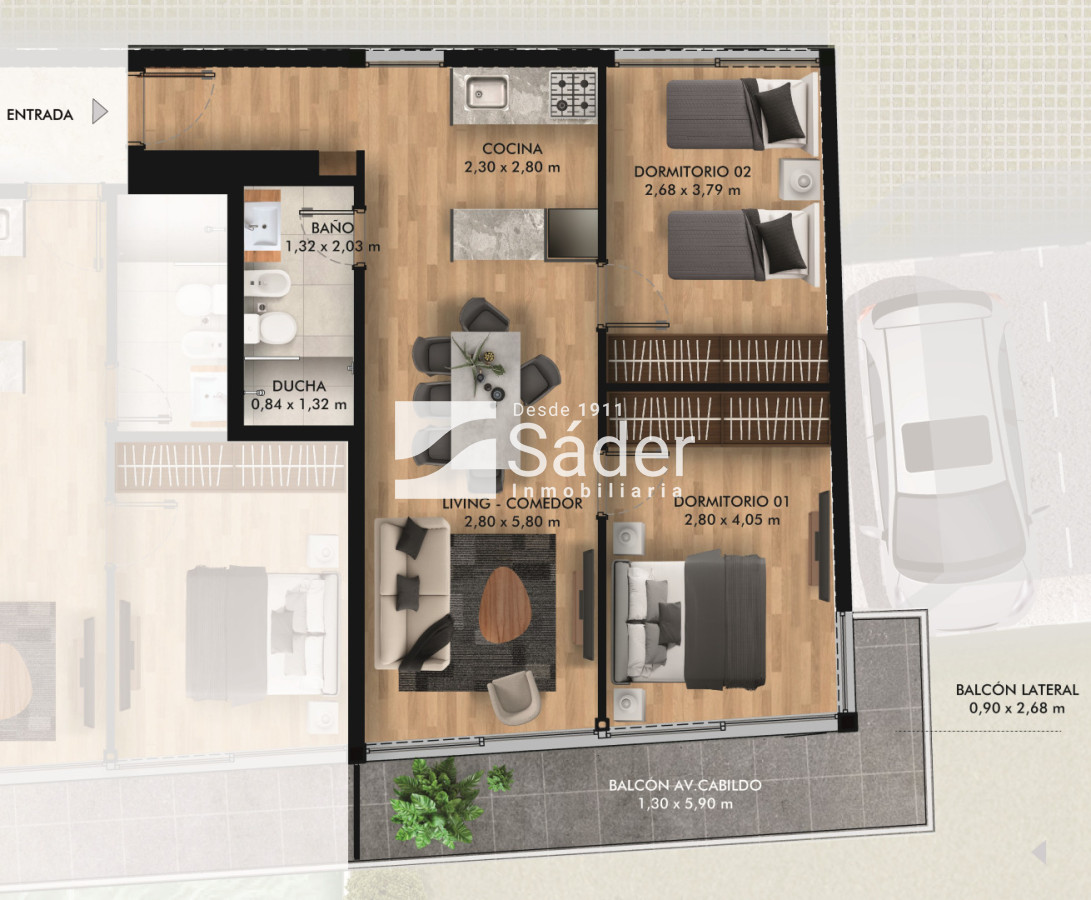 Apartamento ID.4792 - Aptos de 2 Dorm en Pozo. Pda 21 de Playa Mansa a pasos de la terminal.  Vivienda promovida 