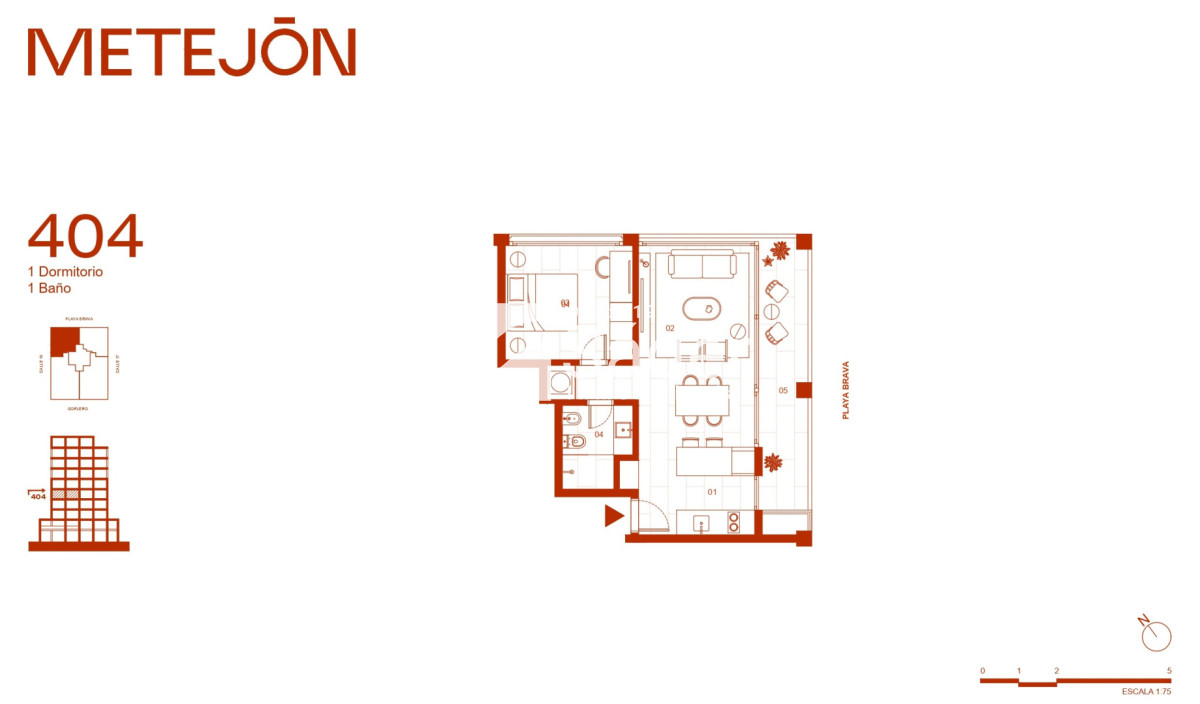 Apartamento ID.4763 - Excelente opción de 1 dormitorio con vista a Playa Brava