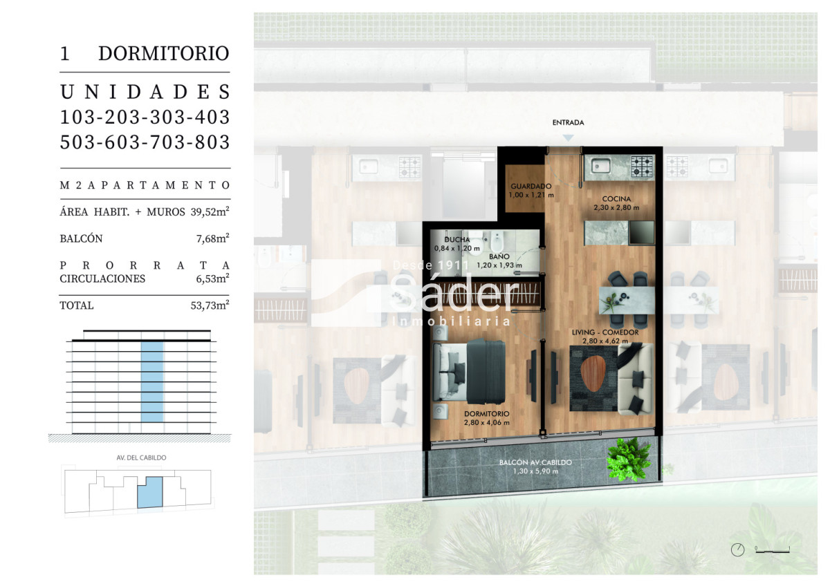 Apartamento ID.4793 - Aptos de 1 Dorm en Pozo Pda 21 de Playa Mansa a pasos de la Terminal. Vivienda promovida 