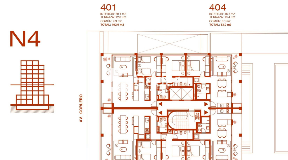 Apartamento ID.4685 - Apto 2 Dormitorios con Suite en Península 