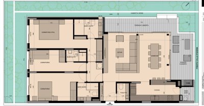3 Dormitorios en Suite y Jardín Propio a Metros de la Playa Brava