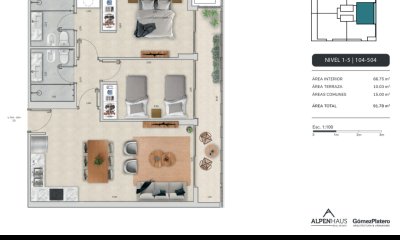 Unidad 104: Suites y Terreza en Playa Mansa