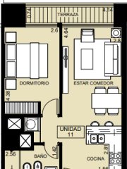 Apto 1 dorm. con Terraza y Entorno Natural