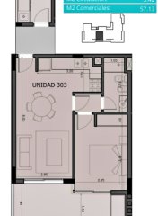 Apto de 1 Dormitorio con Parrillero a Pasos del Mar