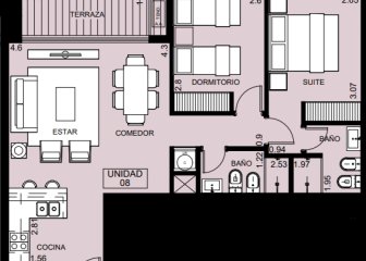 Esquinero con suite y terraza en primer piso