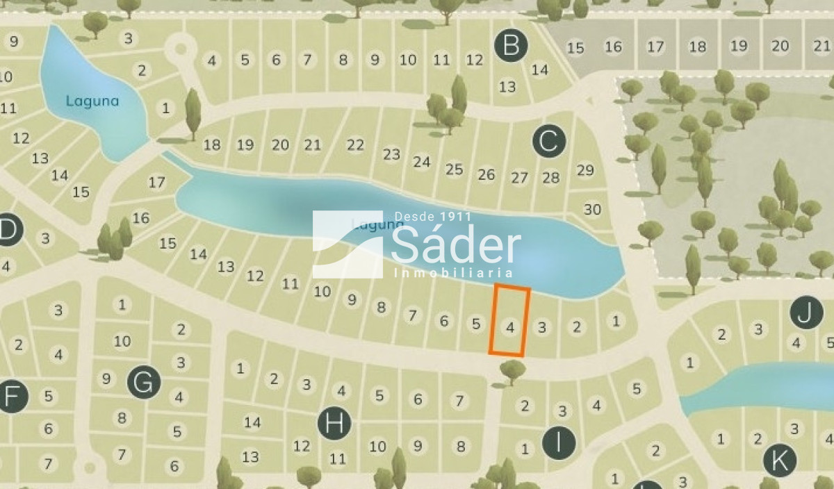 Terreno ID.4603 - Lote de 1062m2 sobre Laguna en Barrio Privado, Pda 22 de Playa Brava 