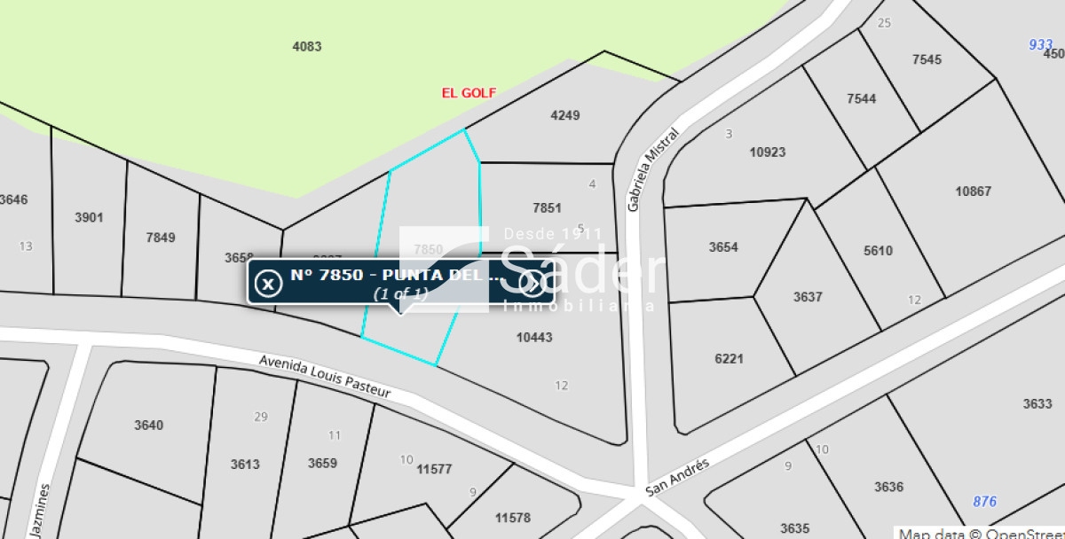 Terreno ID.3121 - Terreno único frente al Golf 3.433 m2 en barrio exclusivo