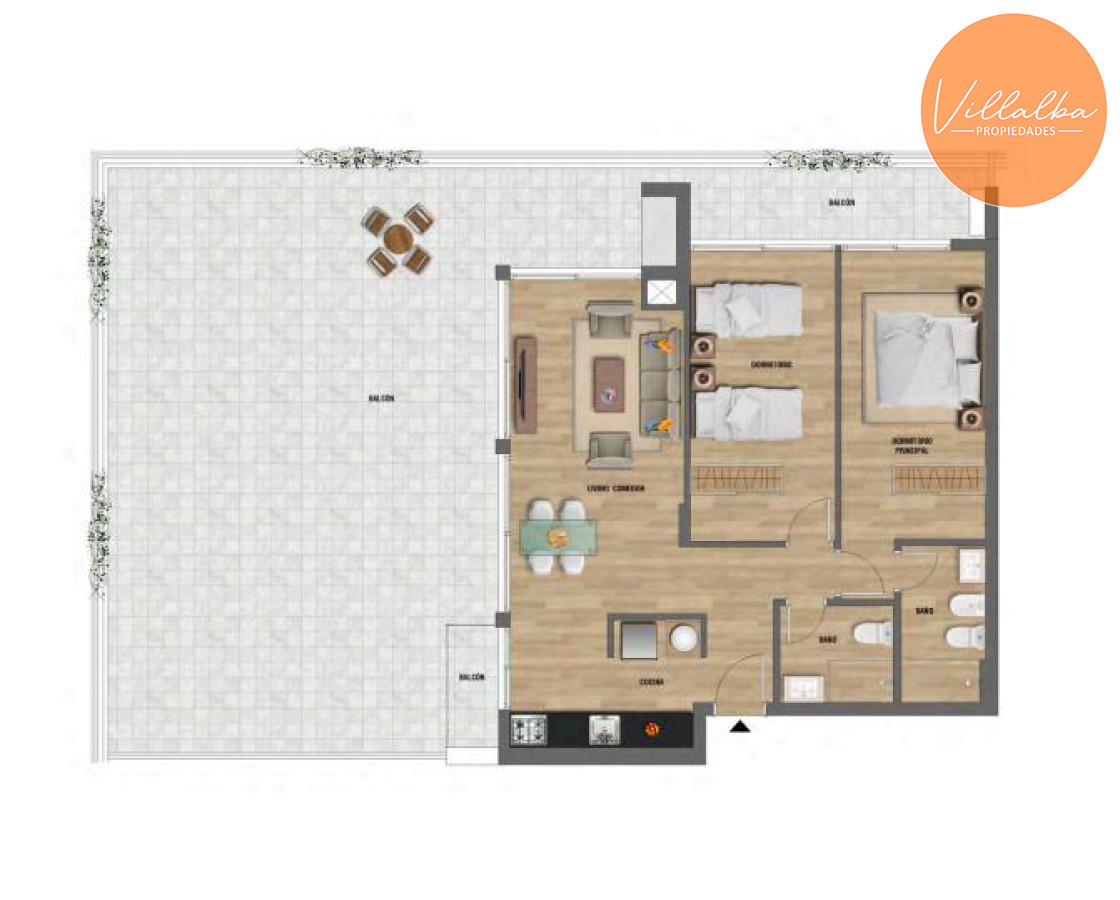 Apartamento ID.3346 - Apartamento en Punta del Este - Mansa Wave 2 dormitorios con patio de 85 m2