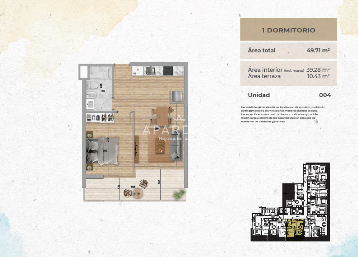 Apartamento ID.21099677 - Apartamento 1 dormitorio en venta, Punta del Este