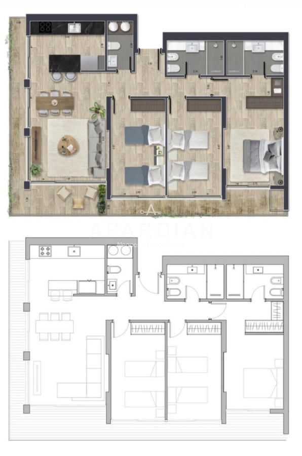 Apartamento ID.21099225 - Apartamento a estrenar en venta de 3 dormitorios