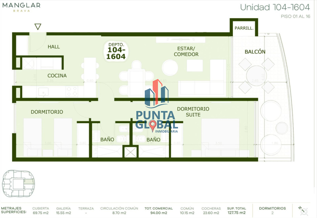 Apartamento ID.176 - Venta Apartamento 2 Dormitorios Punta del Este