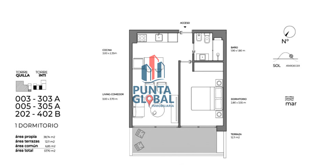 Apartamento ID.287 - Venta Apartamento 1 Dormitorio Punta del Este