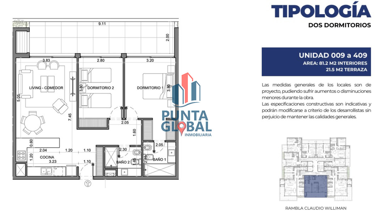 Apartamento ID.267 - Venta Apartamento 2 Dormitorios Punta del Este