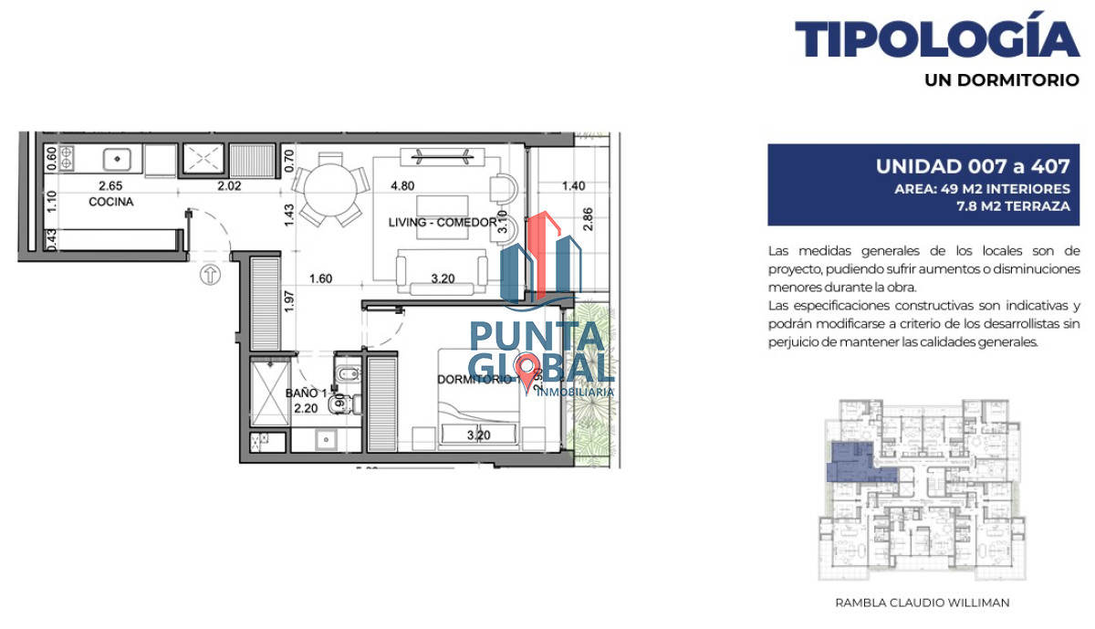 Apartamento ID.268 - Venta Apartamento 1 Dormitorio Punta del Este