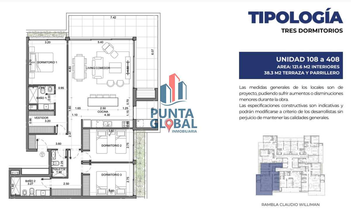 Apartamento ID.266 - Venta Apartamento 3 Dormitorios Punta del Este