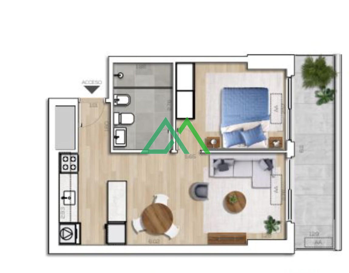 Apartamento ID.36 - Venta de apto de un dormitorio en las Torres que vinieron a cambiar la ciudad