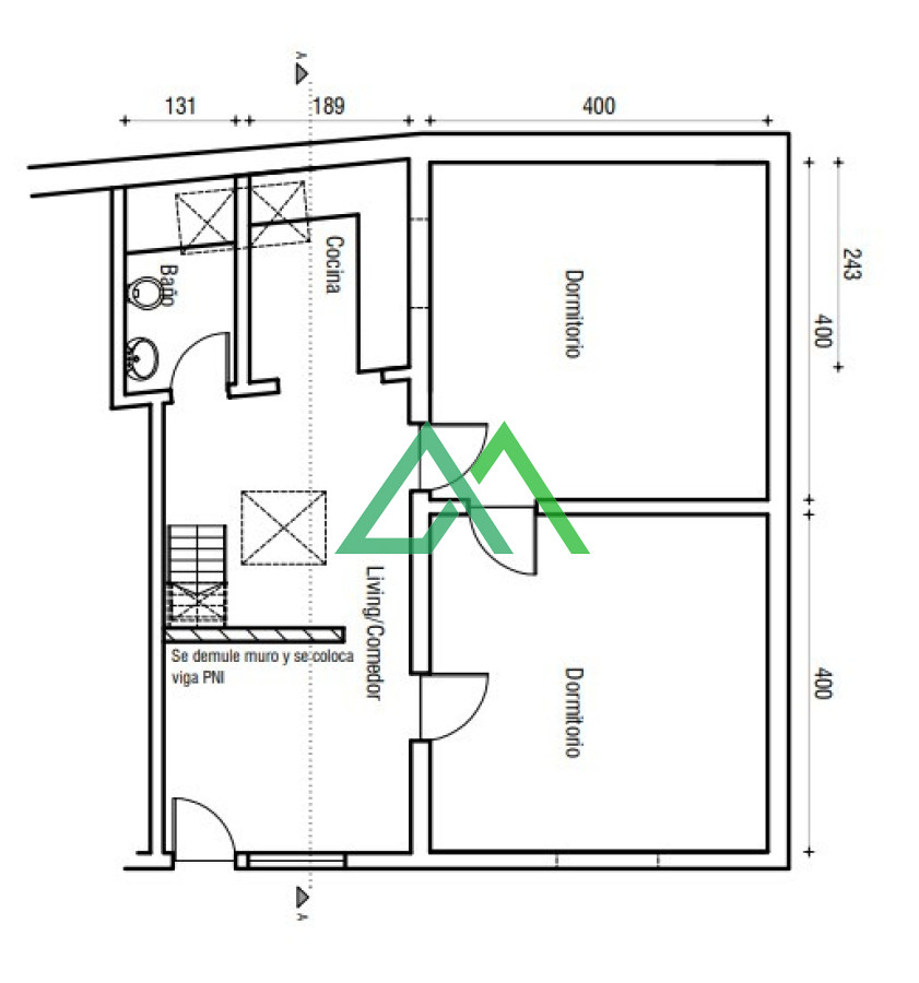 Apartamento ID.95 - Venta de apto de dos dormitorios por pasillo a metros de Montevideo Shoping