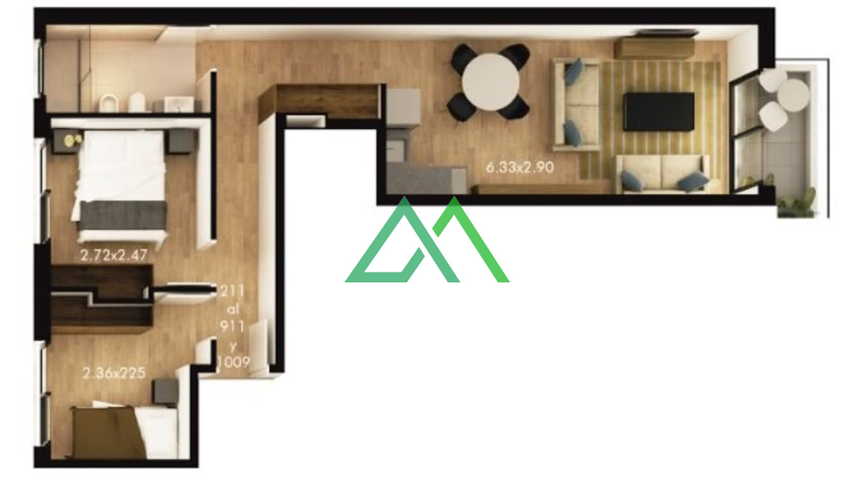 Apartamento ID.38 - Venta de apto de dos dormitorios en Pocitos