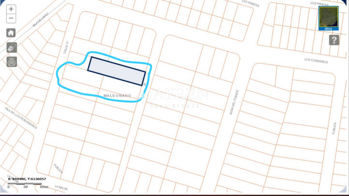 Terreno ID.287 - Venta de lotes en El Tesoro, 5994 m2