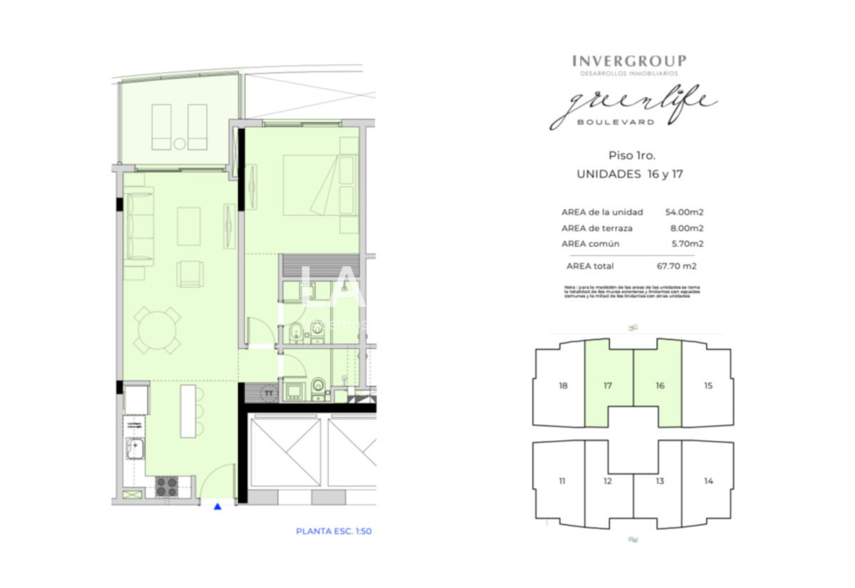 Apartamento ID.1475 - Apartamentos en venta, Greenlife Boulevard, Punta del Este.