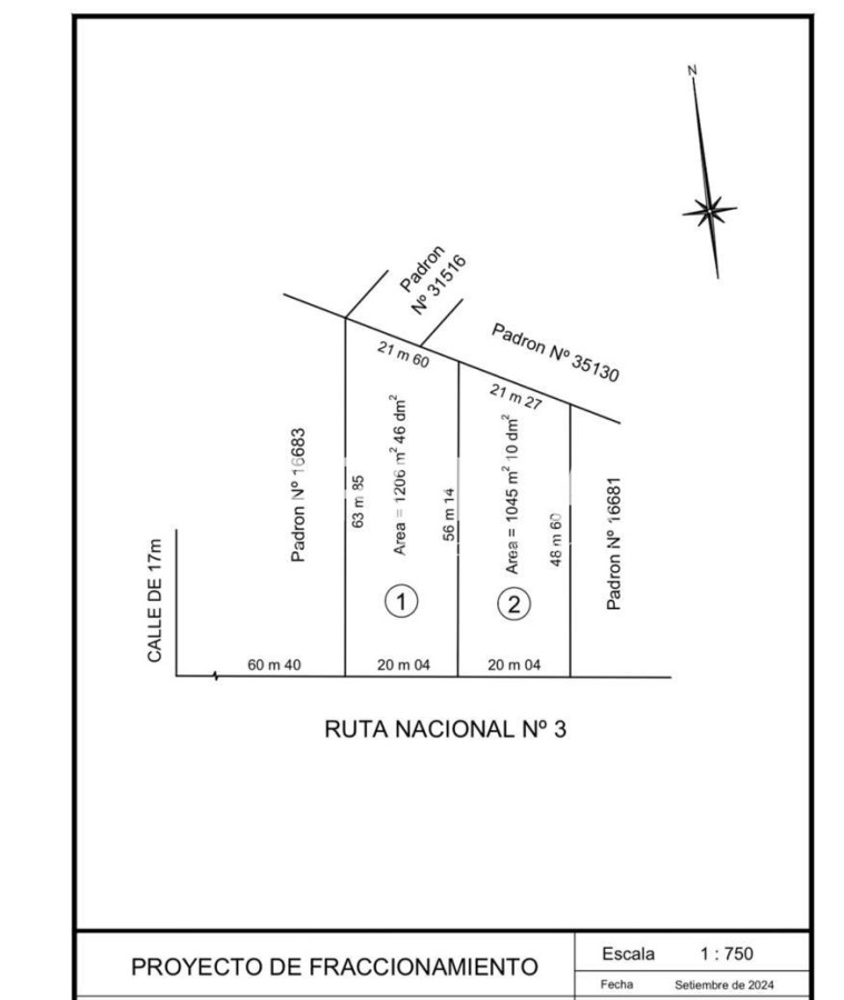 Terreno ID.171 - Terreno en Venta de 1.045 m2 en Termas del Daymán